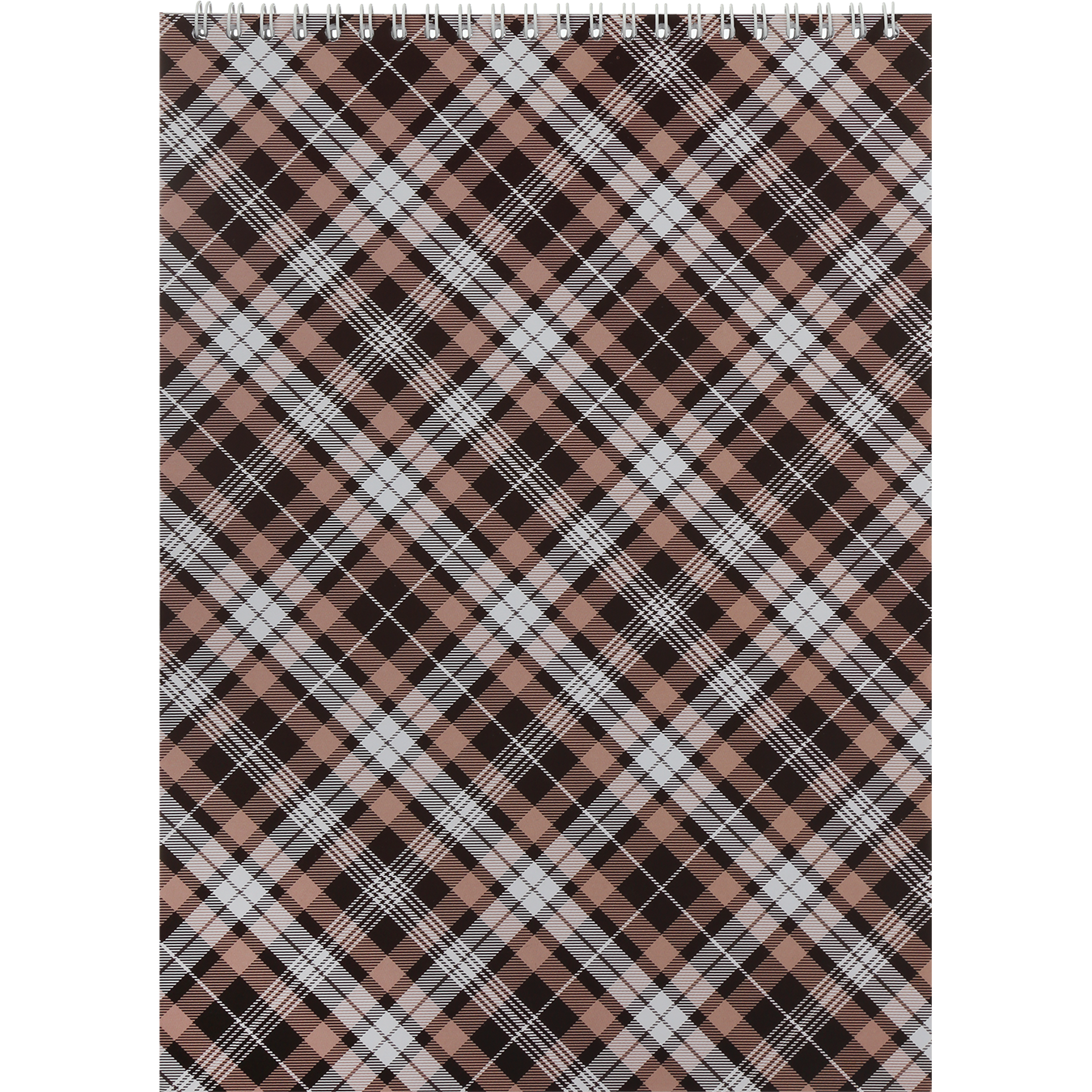 Блокнот на пружині Buromax Shotlandka А4, 48 аркушів коричневий (BM.2460-18) - фото 1