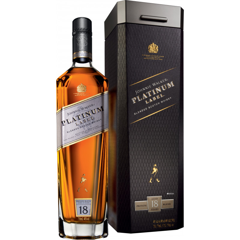 ウイスキー JOHNNIE WALKER  PLATINUM LABEL Johnnie Walker Platinum Label 18 Years Old, in gift box, 1.0