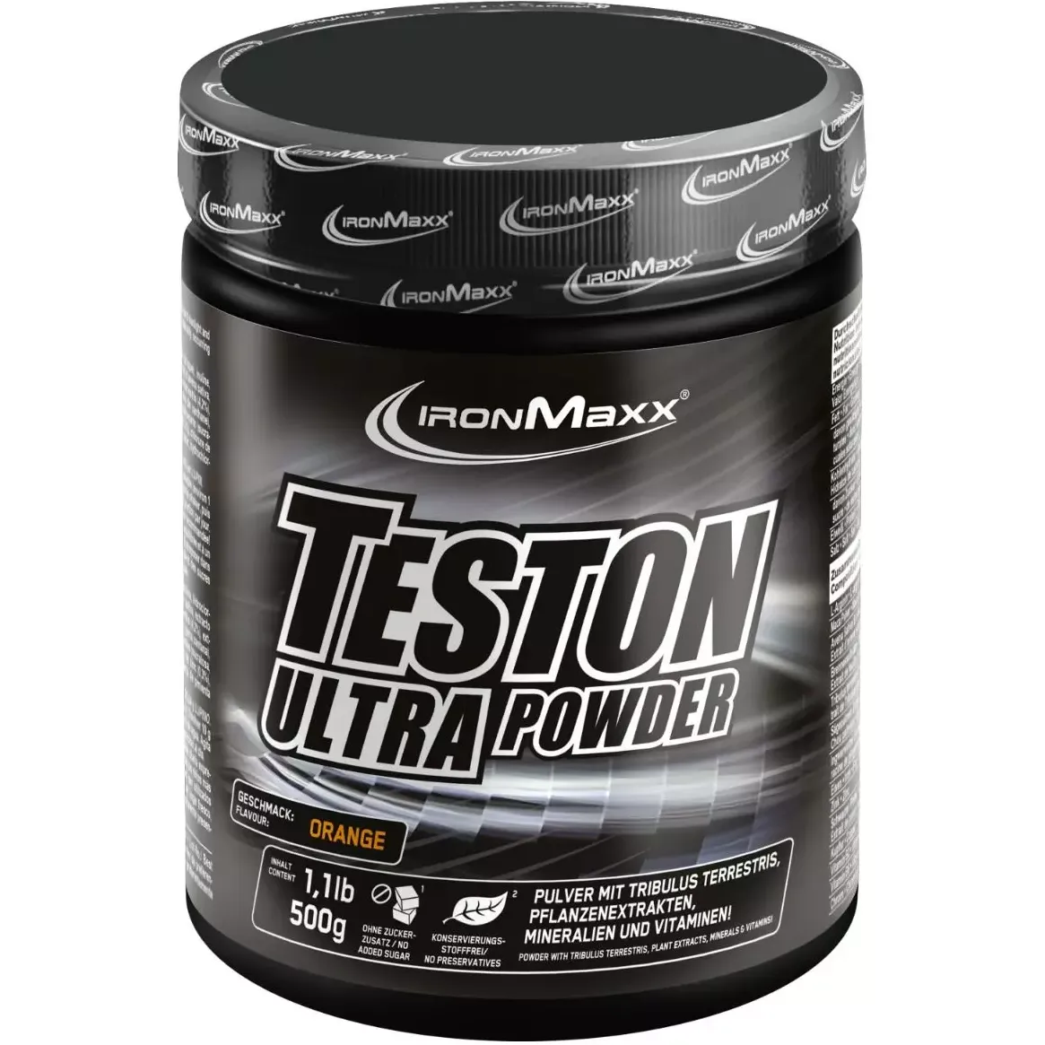 Бустер тестостерона IronMaxx Teston Ultra Powder Апельсин 500 г - фото 1