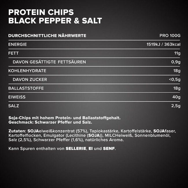 Протеїнові чипси IronMaxx Protein Chips 40 Сіль з перцем 50 г - фото 2