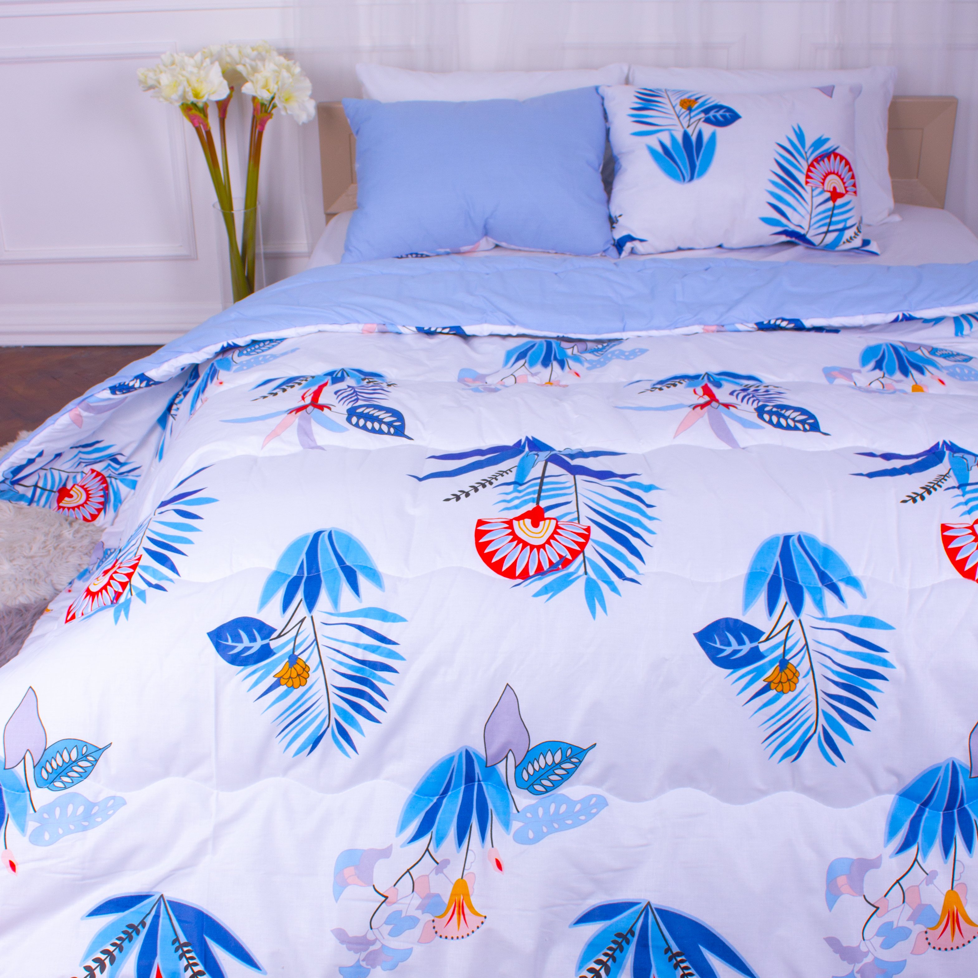 Набор шерстяной MirSon №5114 Сolor Fun Line Paradise Зимний: одеяло, 205х140 см + подушка, 70х50 см (2200006072263) - фото 7
