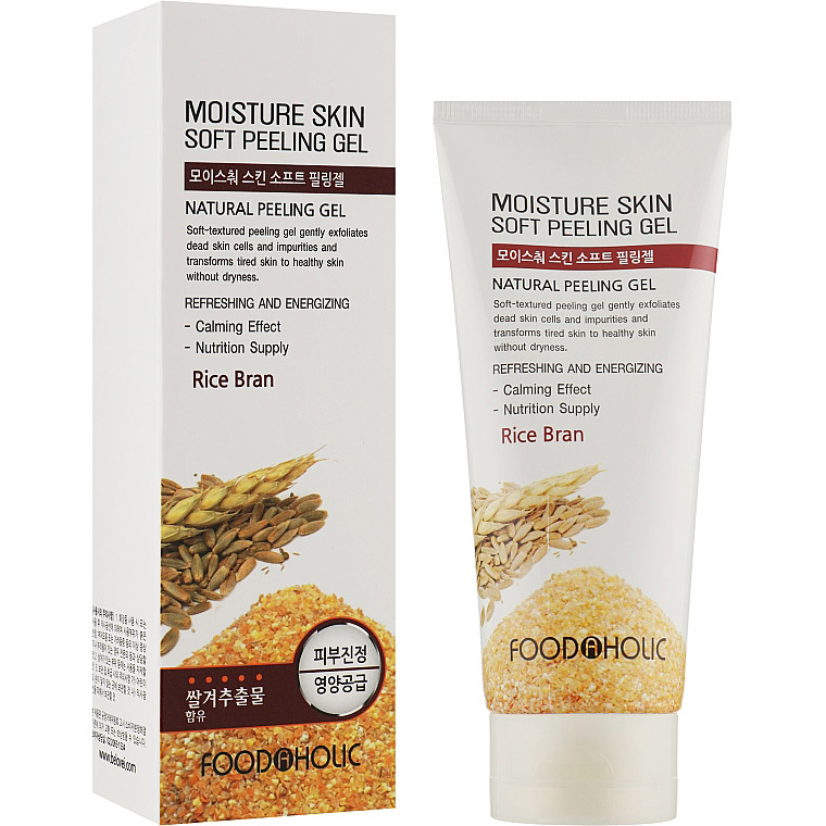 Пілінг-гель для обличчя Food A Holic Moisture Skin Soft Peeling Gel Rice Bran, з рисовою пудрою, 150 мл - фото 2