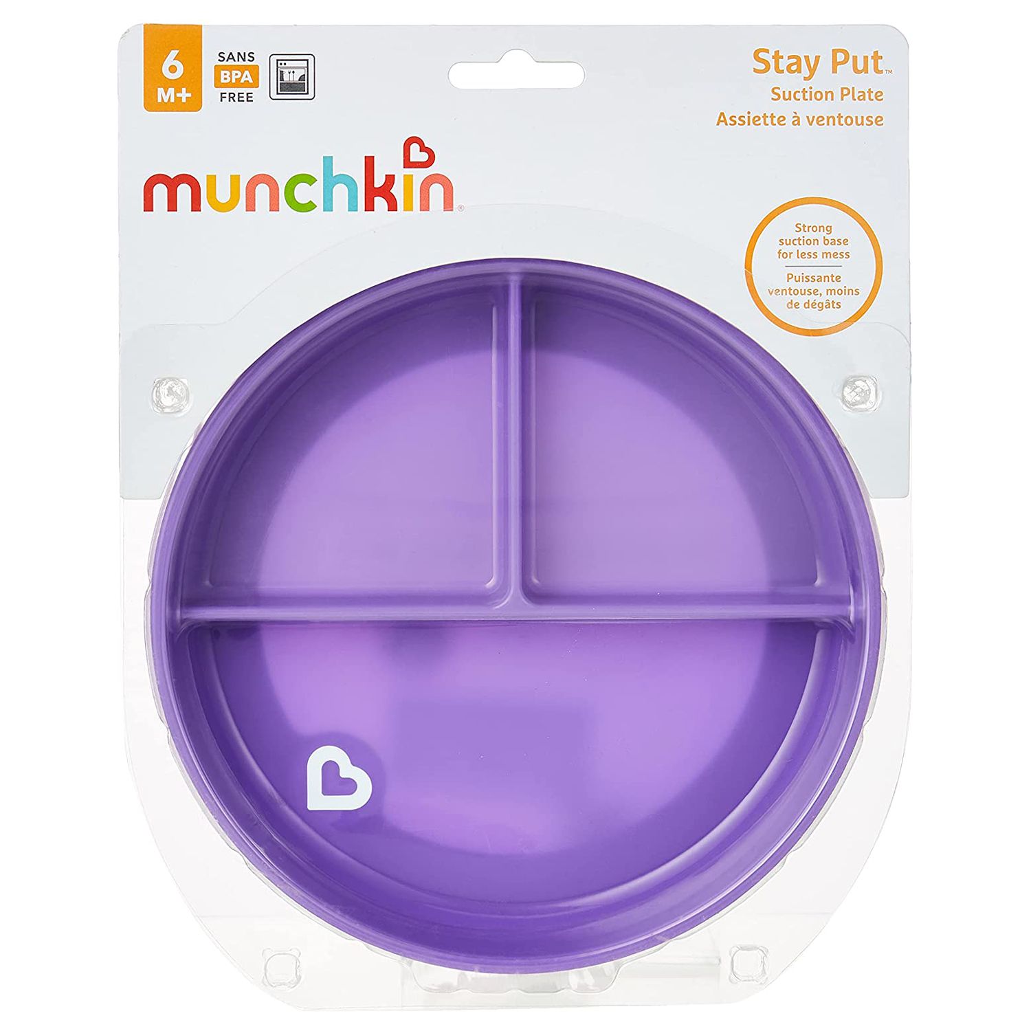 Тарелка на присоске Munchkin Stay Put, фиолетовый (27160.03) - фото 6