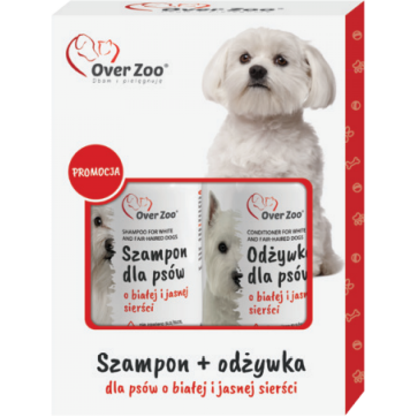 Набор Over Zoo Шампунь + Кондиционер для собак с белой и светлой шерстью 240 мл - фото 1