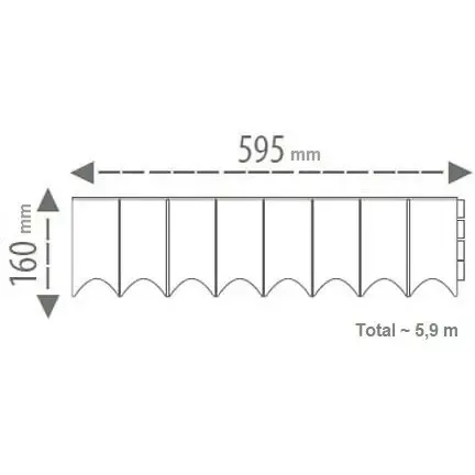 Бордюр садовий Prosperplast Garden Fence 5.9 м коричневий (IKRR-R222) - фото 5