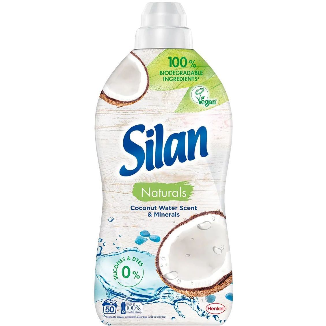 Кондиционер для белья Silan Naturals Аромат кокосовой воды 1.1 л - фото 1
