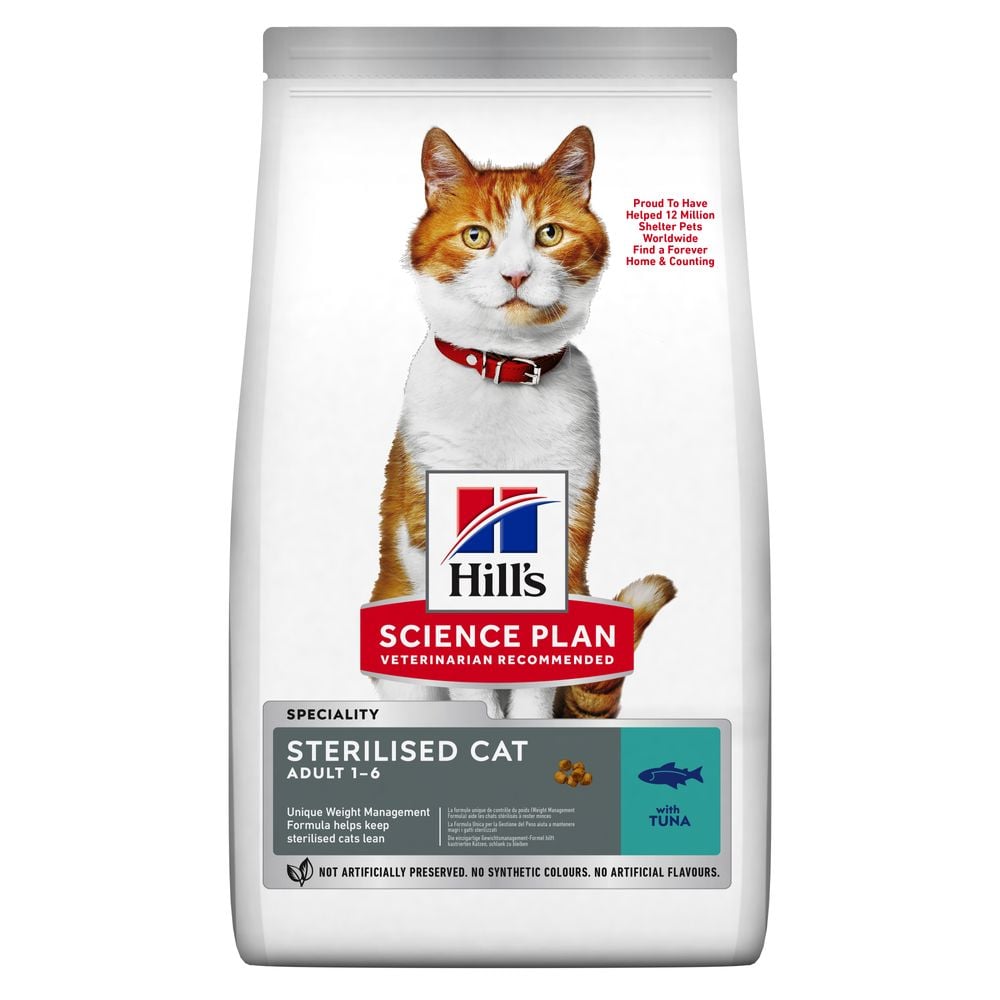 Сухий корм для дорослих котів Hill's Science Plan Young Adult Sterilised, для стерилізованих котів, з тунцем, 3 кг (604129) - фото 1