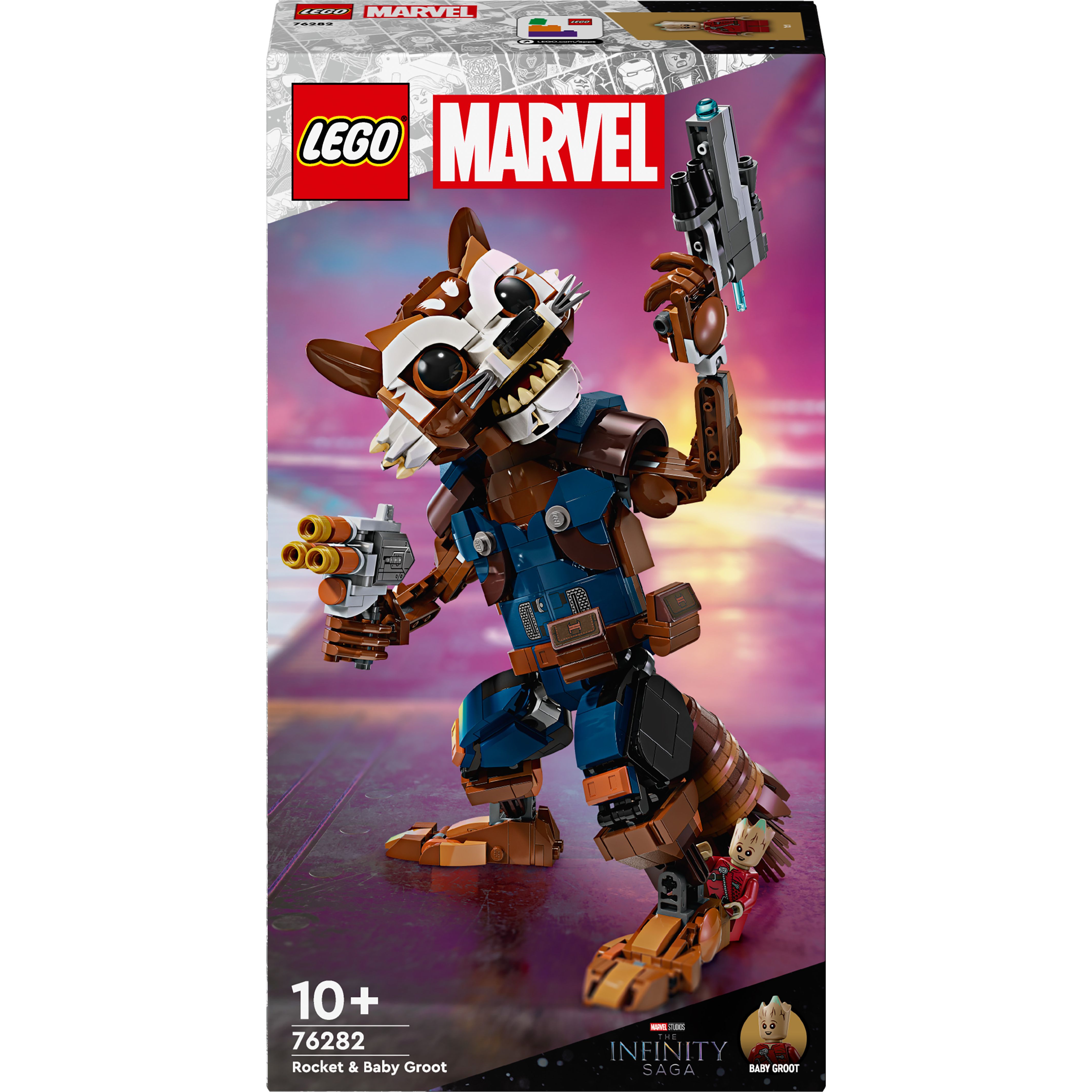 Конструктор LEGO Super Heroes Marvel Ракета й малюк Ґрут 566 деталі (76282) - фото 1