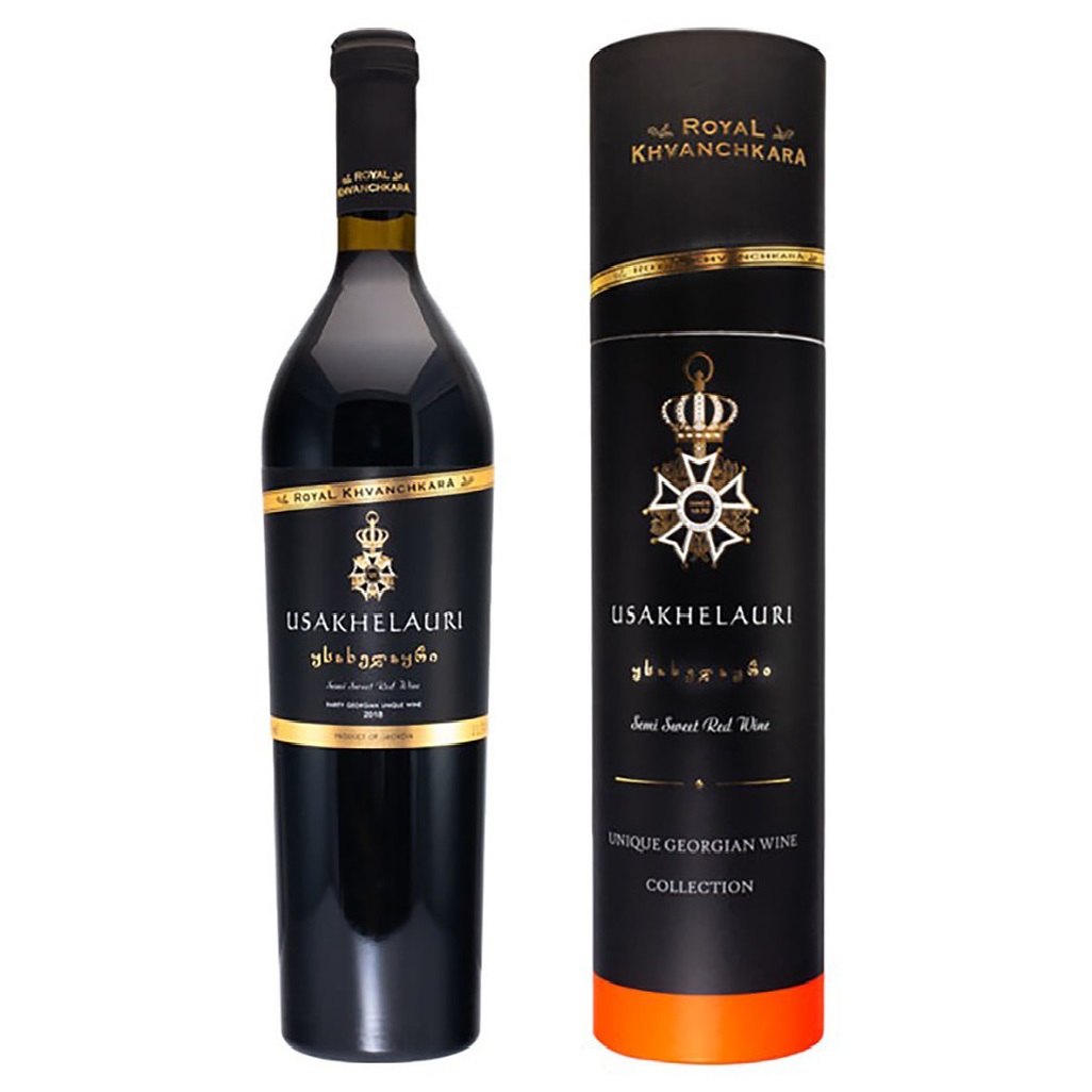 Вино Royal Khvanchkara Usakhelouri, в тубе, красное, полусладкое, 12%, 0,75 л (8000017849041) - фото 1