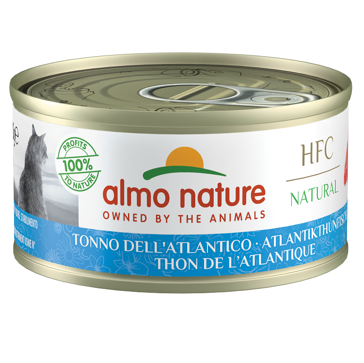 Вологий корм для котів Almo Nature HFC Cat Natural, атлантичний тунець, 70 г (9020H) - фото 1