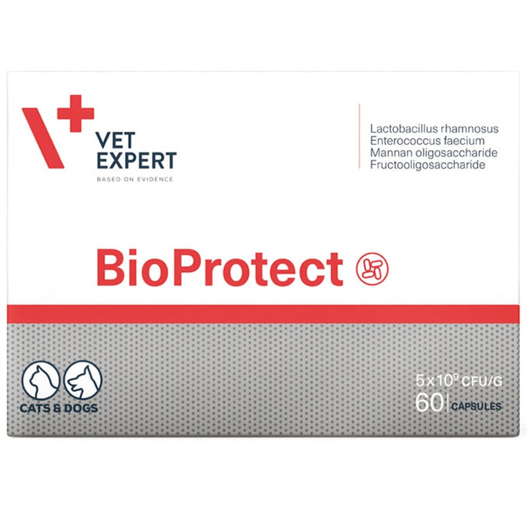 Пищевая добавка Vet Expert BioProtect для улучшения микрофлоры кишечника, 60 капсул - фото 1