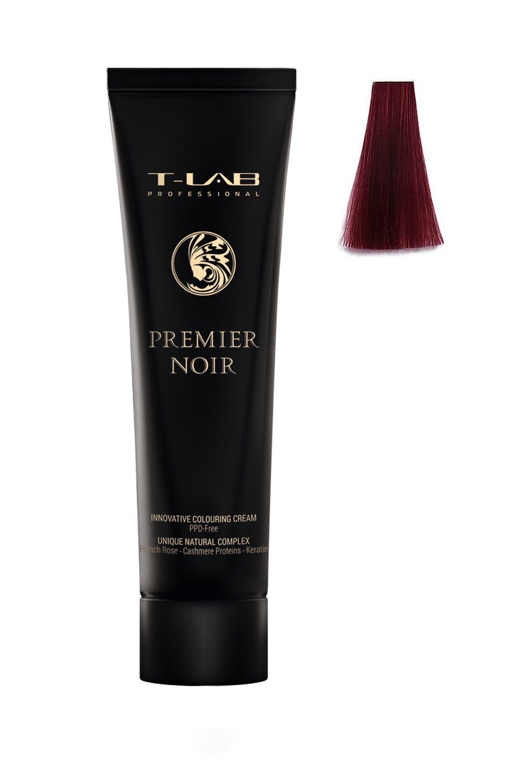 Крем-фарба T-LAB Professional Premier Noir colouring cream, відтінок 6.65 (dark intense red mahogany blonde) - фото 2