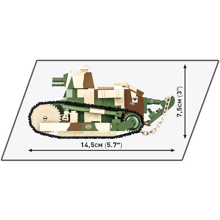 Конструктор Cobi Первая Мировая Война Танк Рено FT-17 Победа, 304 детали (COBI-2992) - фото 6