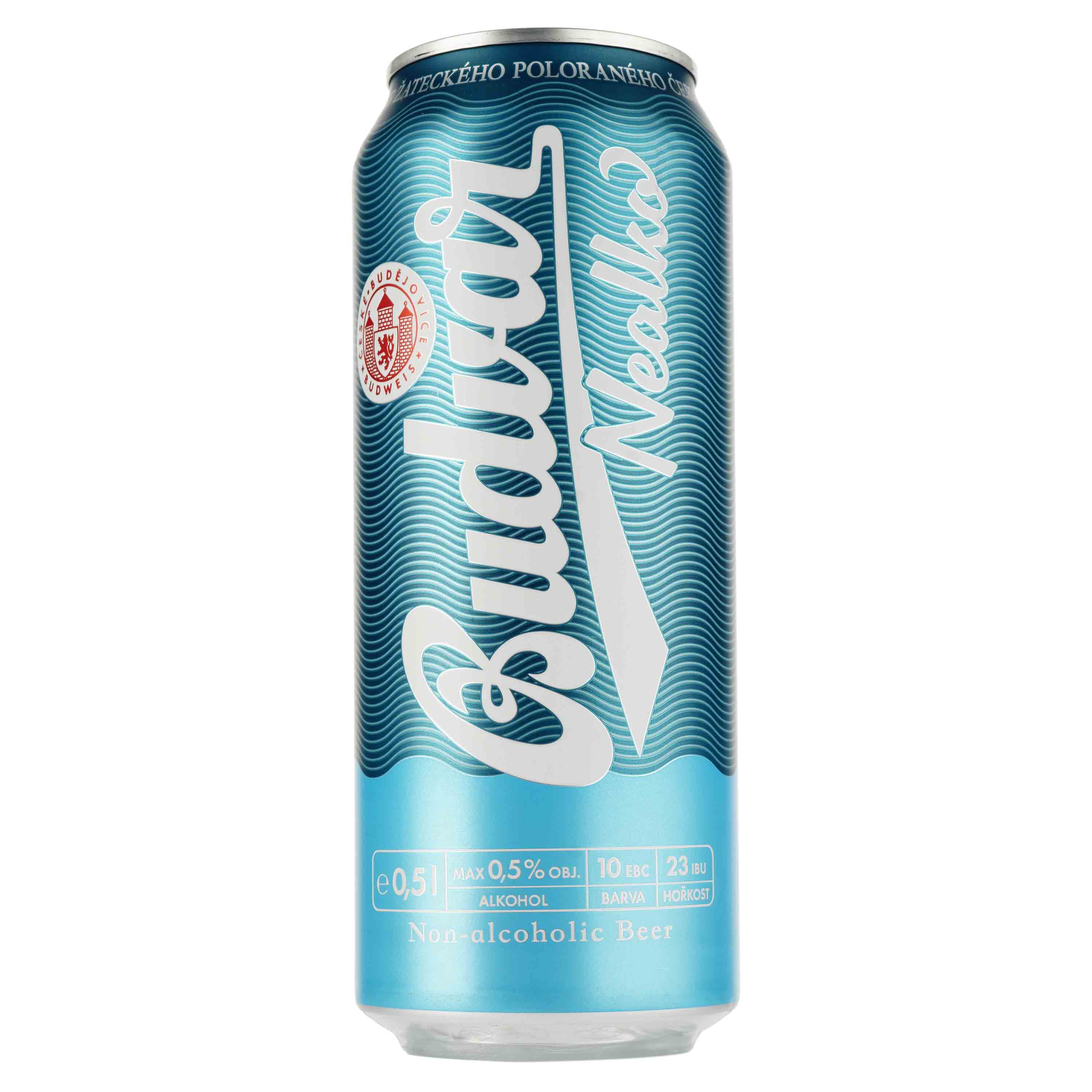 Пиво безалкогольное Budweiser Budvar Nealko, светлое, 0,5%, ж/б, 0,5 л (921766) - фото 1