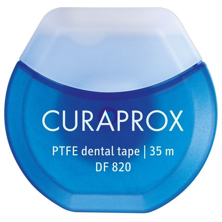 Зубная нить Curaprox тефлоновая с хлоргексидином 35 м - фото 1