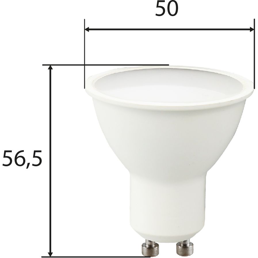 Лампа світлодіодна 9 Вт GU10 4000K 720 Лм ~ 175-265 V (51-314-004) - фото 2