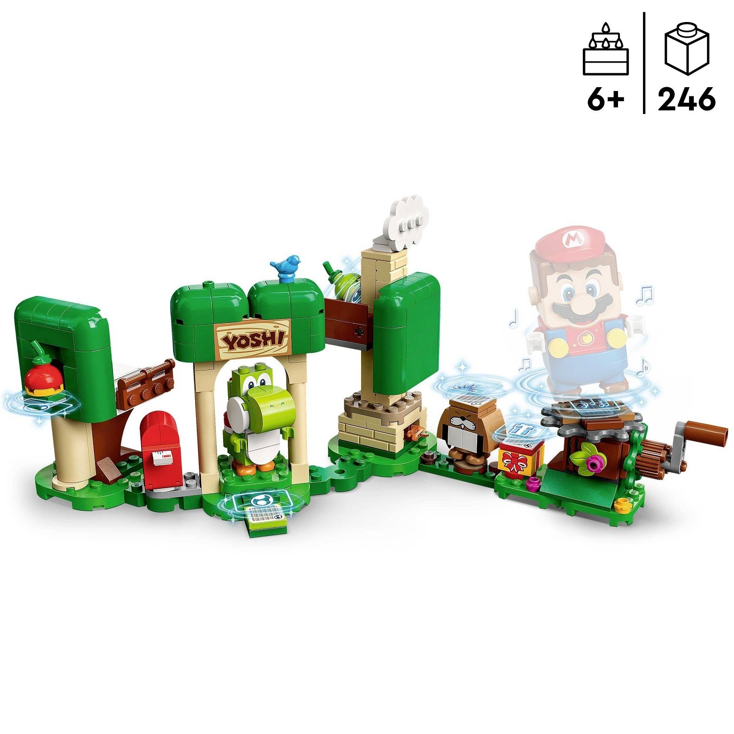 Конструктор LEGO Super Mario Набір розширення, Подарунковий будинок Йоші, 246 деталей (71406) - фото 3