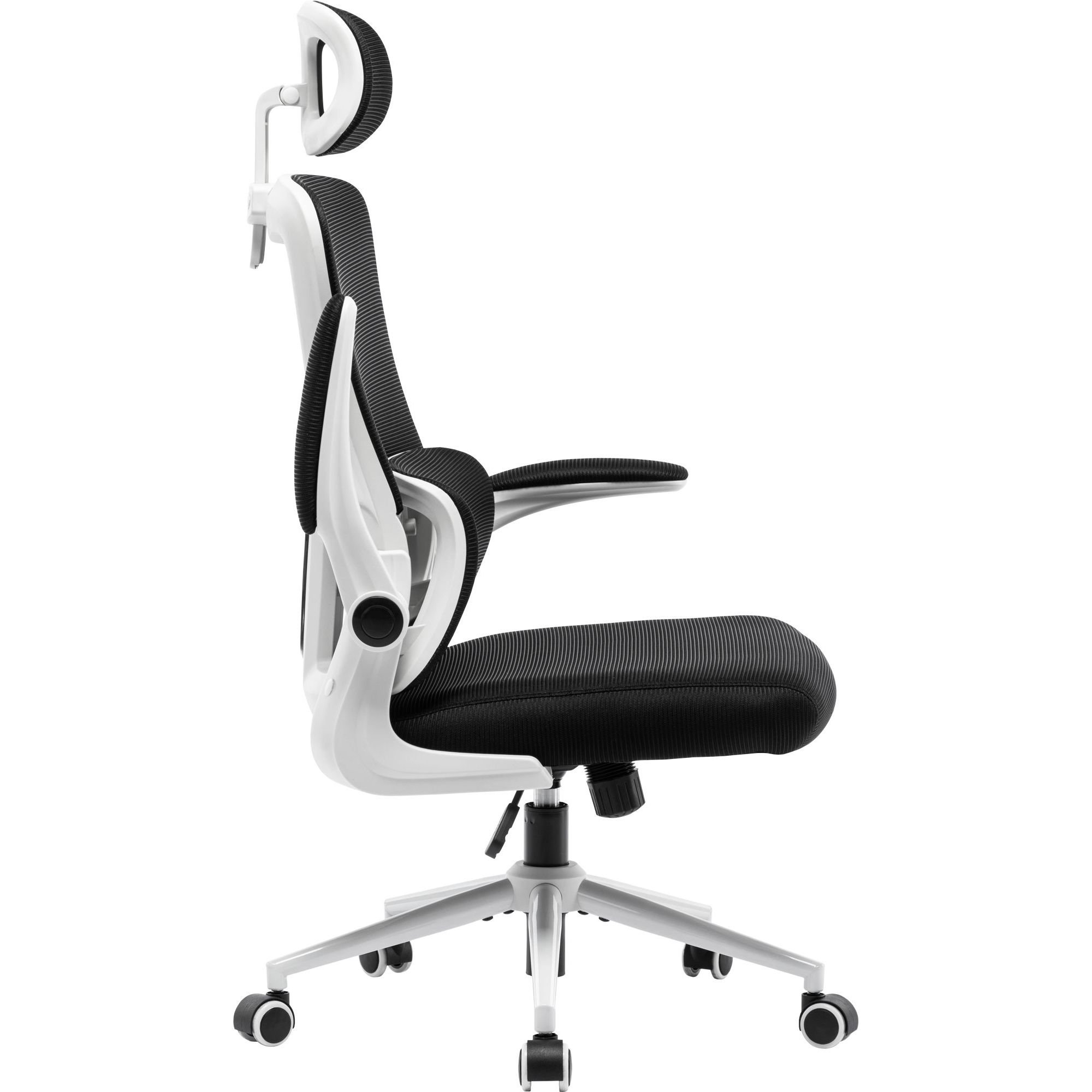 Офісне крісло GT Racer X-5728, чорно-біле (X-5728 White/Black) - фото 3