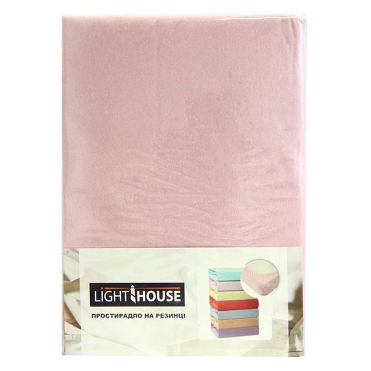 Простирадло на резинці LightHouse Jersey Premium, 200х90 см, темно-рожевий (46456) - фото 1