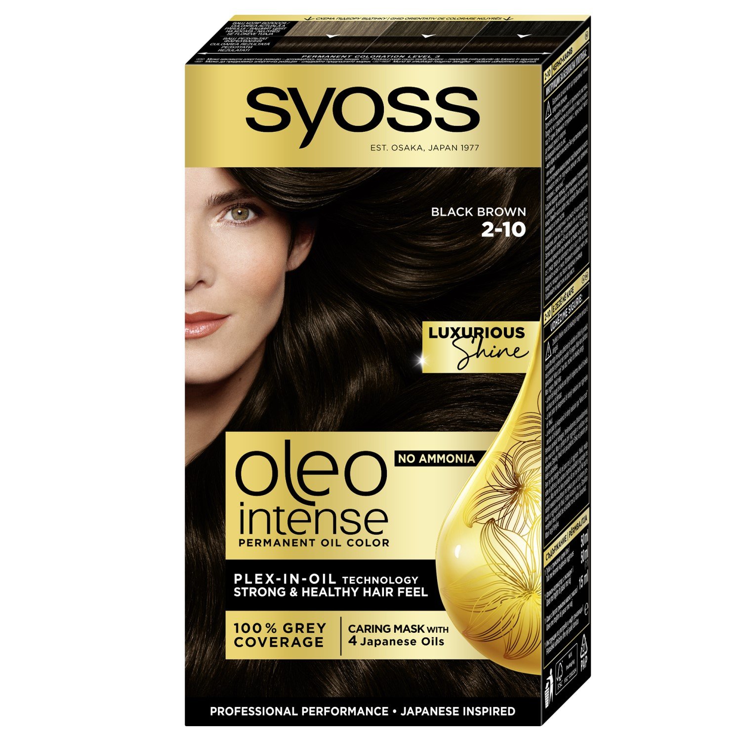 Фарба для волосся без аміаку Syoss відтінок 2-10 (Чорно-каштановий) 115 мл - фото 1