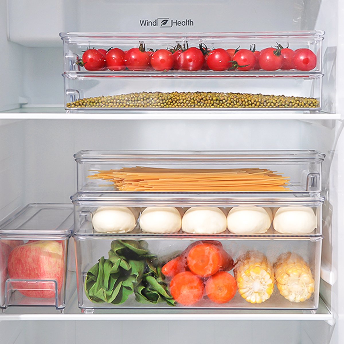 Контейнер МВМ My Home для хранения в холодильнике 325х200х105 мм прозрачный (KP-72 M T) - фото 3