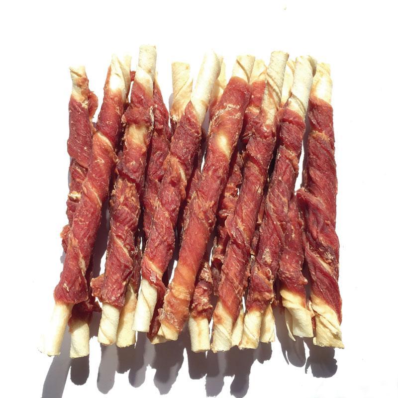Ласощі для собак Lucky star Качині крученики на пресованій кістці, 12,5 см, 200 г (RM002S) - фото 1