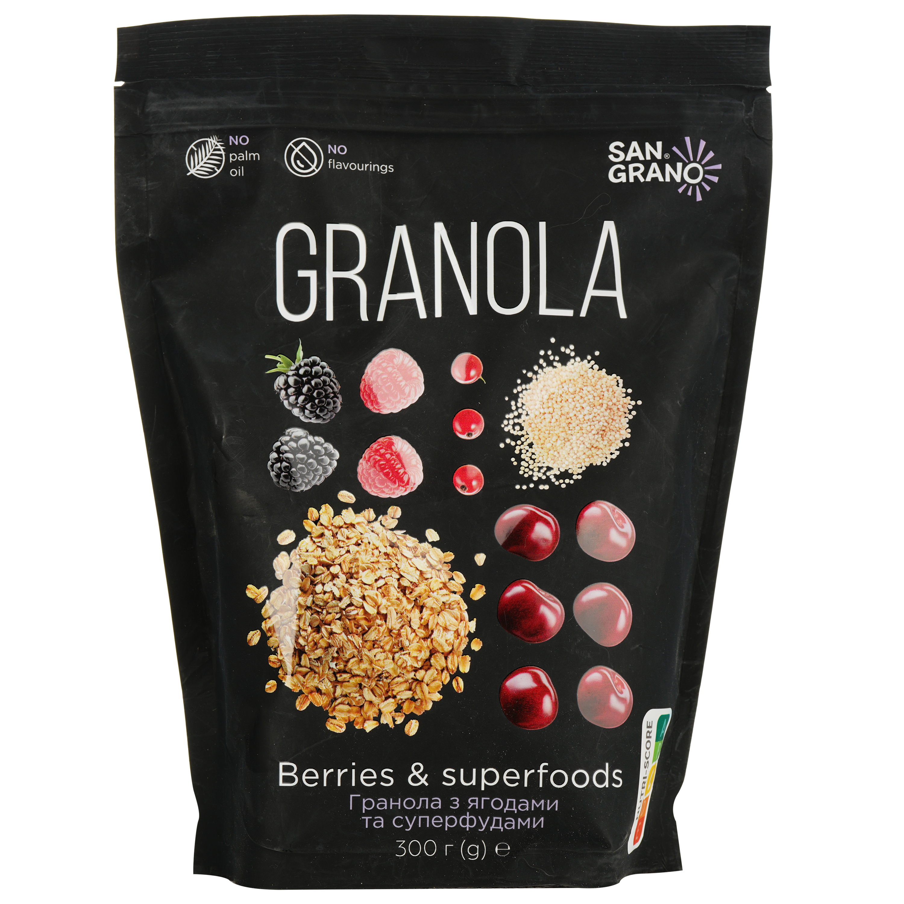 Гранола San Granola С ягодами и суперфудами 300 г - фото 1
