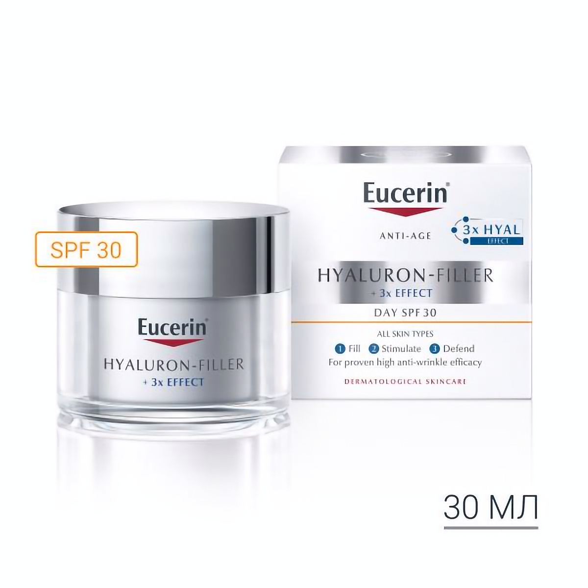 Денний крем проти зморшок Eucerin Hyaluron Filler SPF30, для всіх типів шкіри, 50 мл - фото 7
