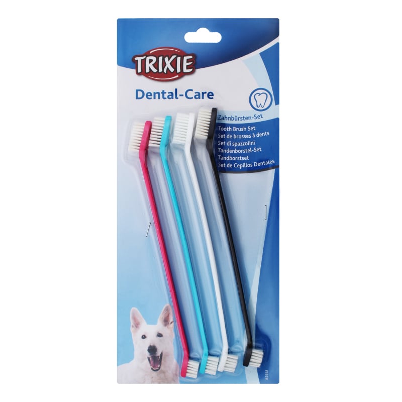 Набір зубних щіток для котів та собак дрібних порід Trixie 23 см, 4 шт., в асортименті (2558) - фото 2