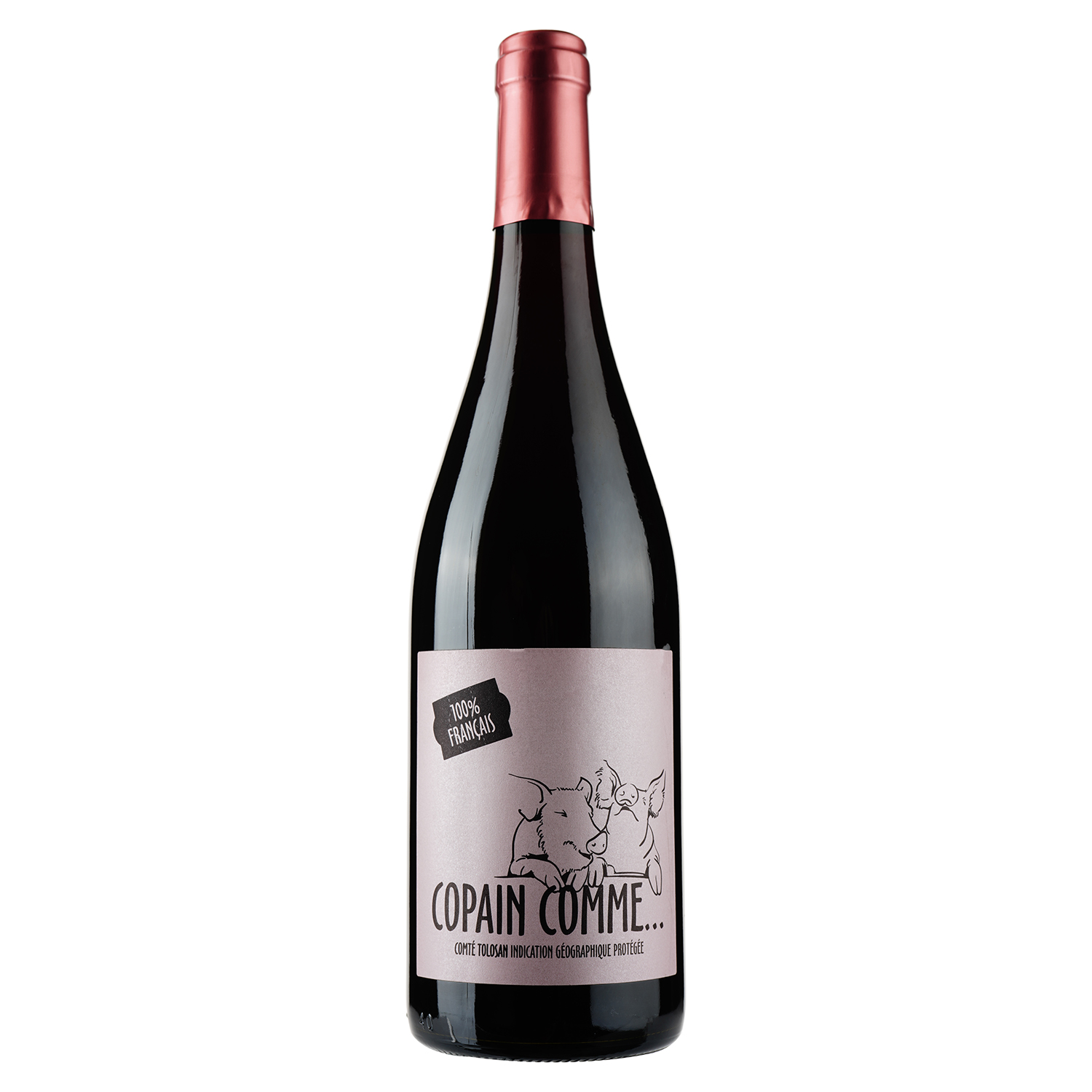 Вино Aujoux Copain Comme, красное, сухое, 0,75 л - фото 1