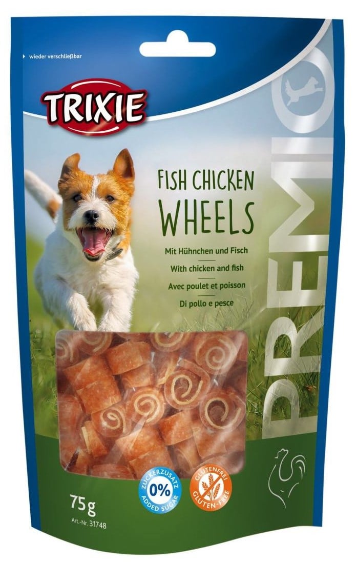 Лакомство для собак Trixie Premio Fish Chicken Wheels, с курицей и рыбой, 75 г - фото 1