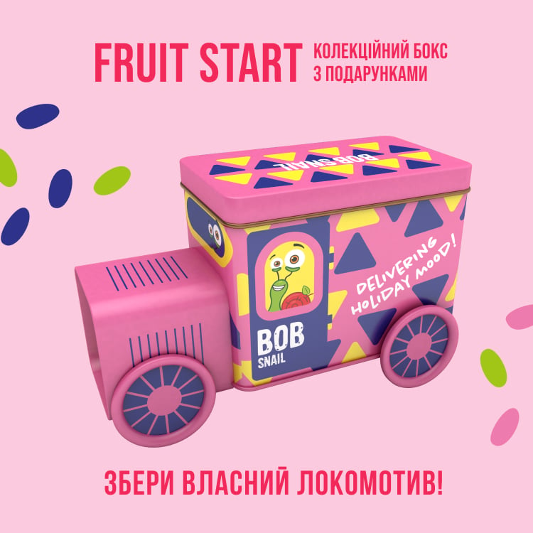 Набор сладостей Bob Snail Fruit Start с игрушкой и стикером - фото 2