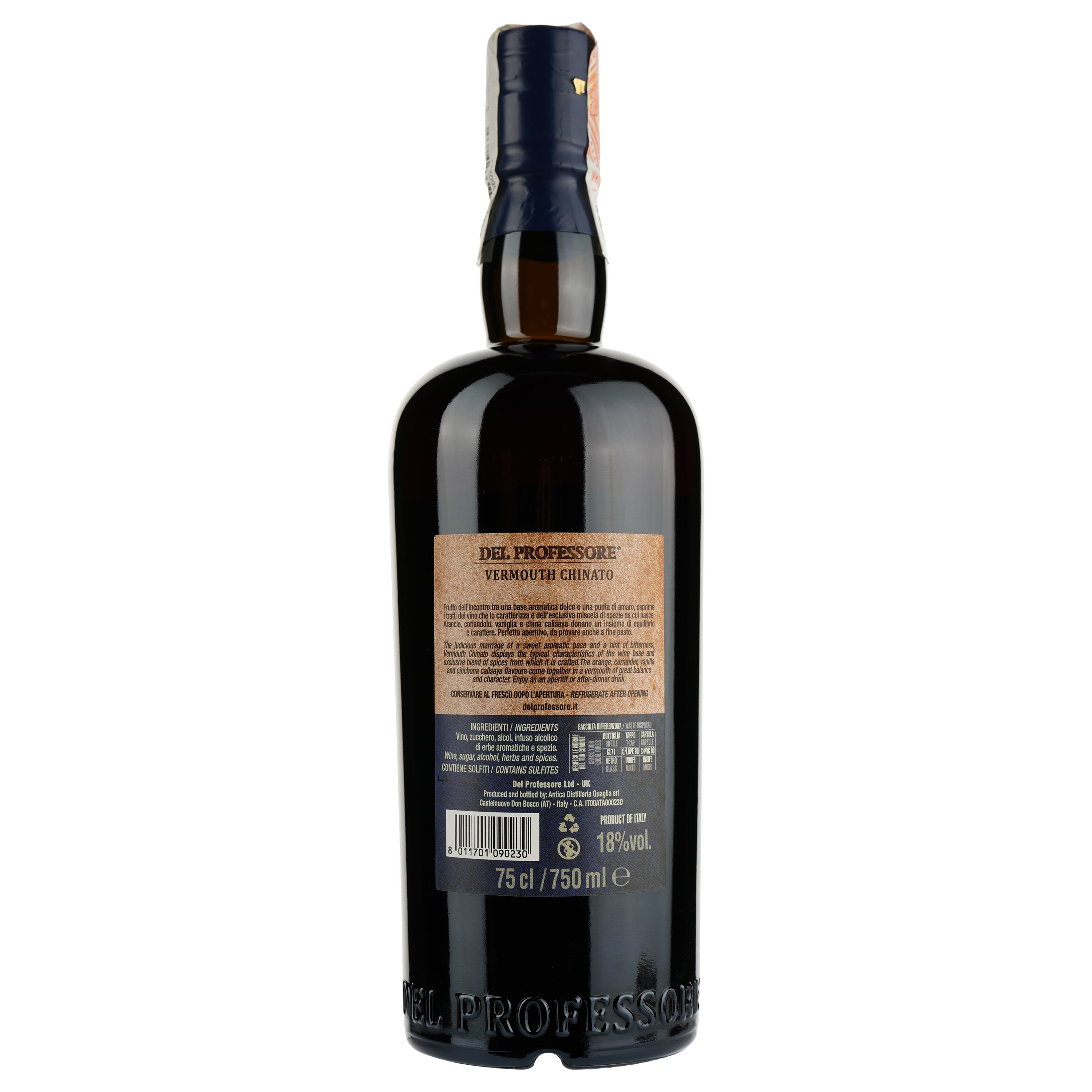 Вермут Del Professore Vermouth Chinato, 18%, 0,75 л - фото 2