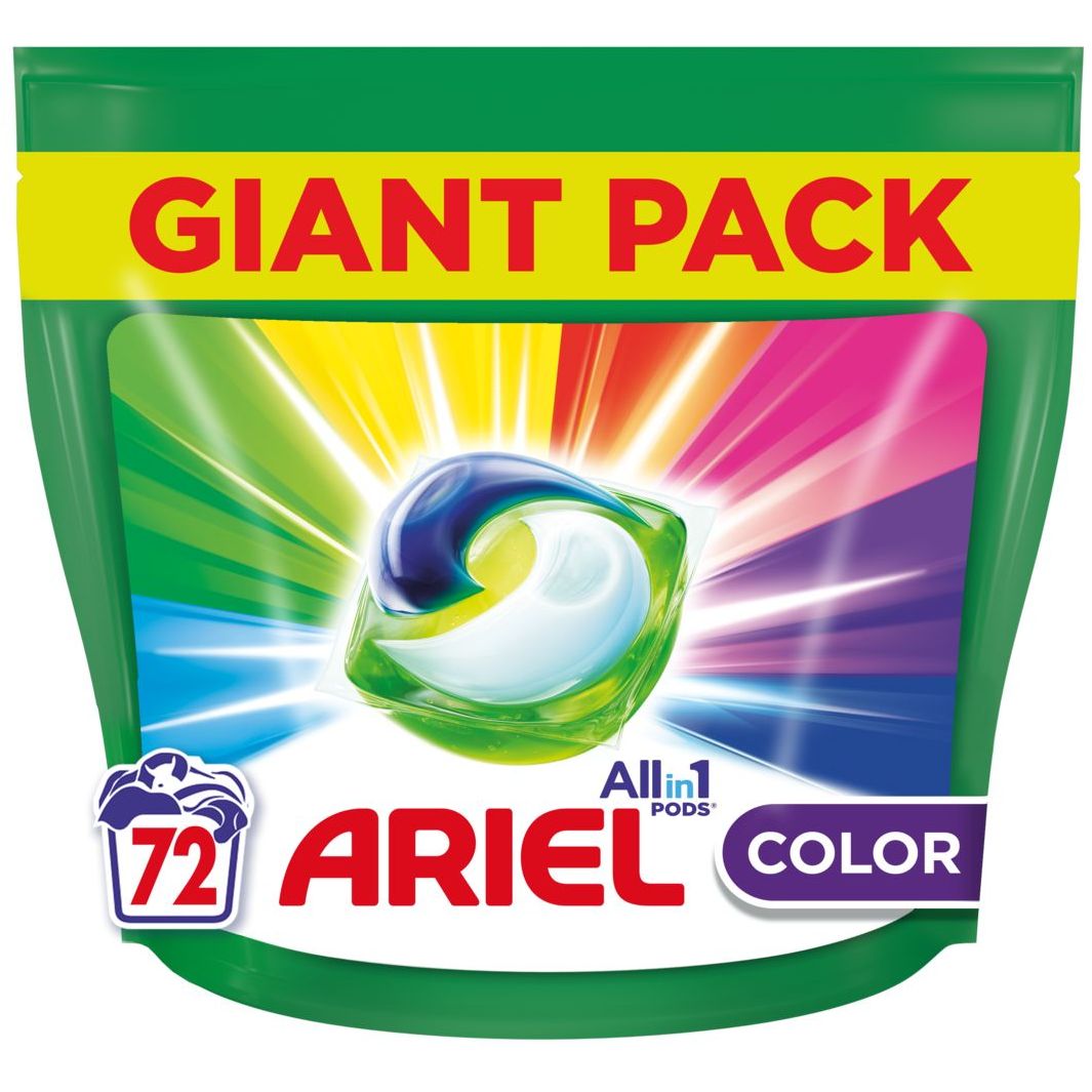 Капсули для прання Ariel Pods All-in-1 Color Чистота та Свіжість 72 шт. х 19.7 г - фото 1