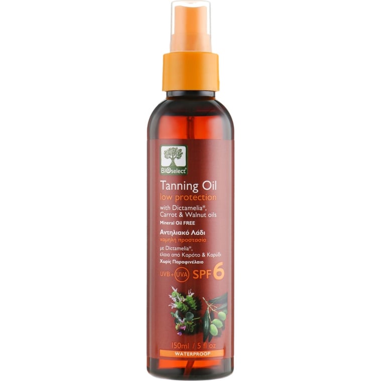 Масло для загара BIOselect Tanning Oil Low Protection SPF 6 150 мл - фото 1