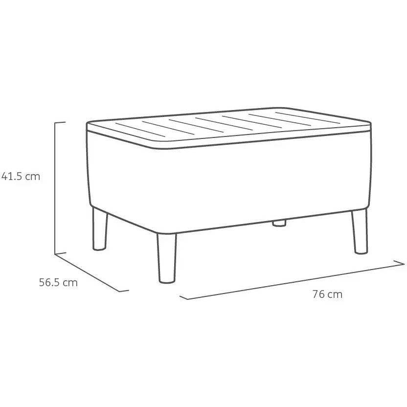 Набор мебели Allibert Salemo 3 seater set бежевый (17205990) - фото 6