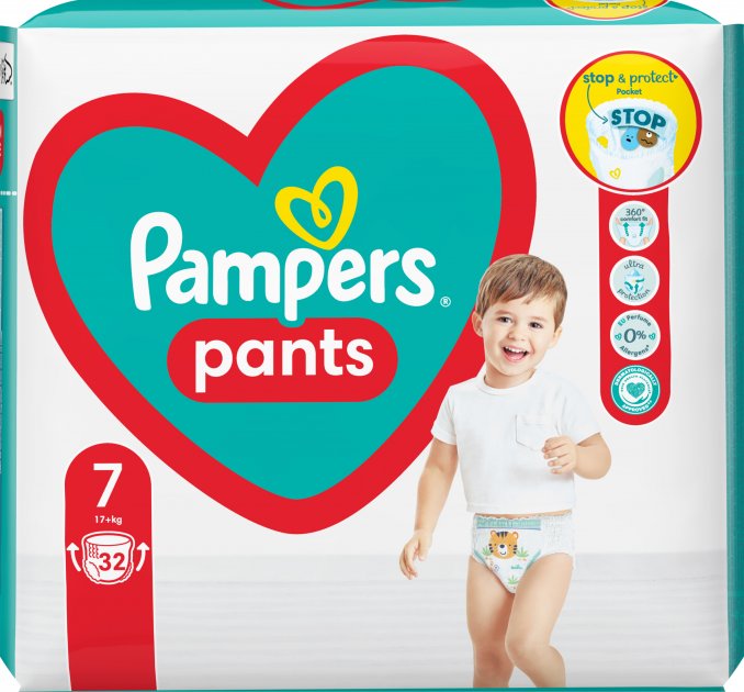 Подгузники-трусики Pampers Pants 7 (17+ кг), 32 шт. - фото 2