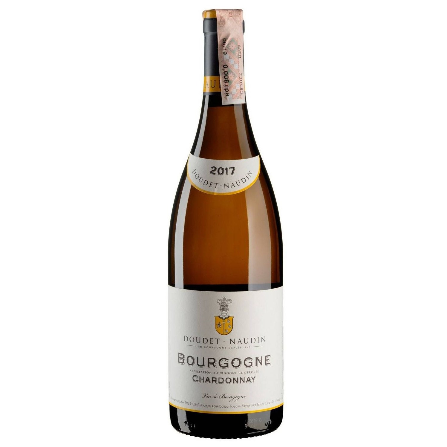 Вино Doudet Naudin Bourgogne Chardonnay, біле, сухе, 0,75 л - фото 1