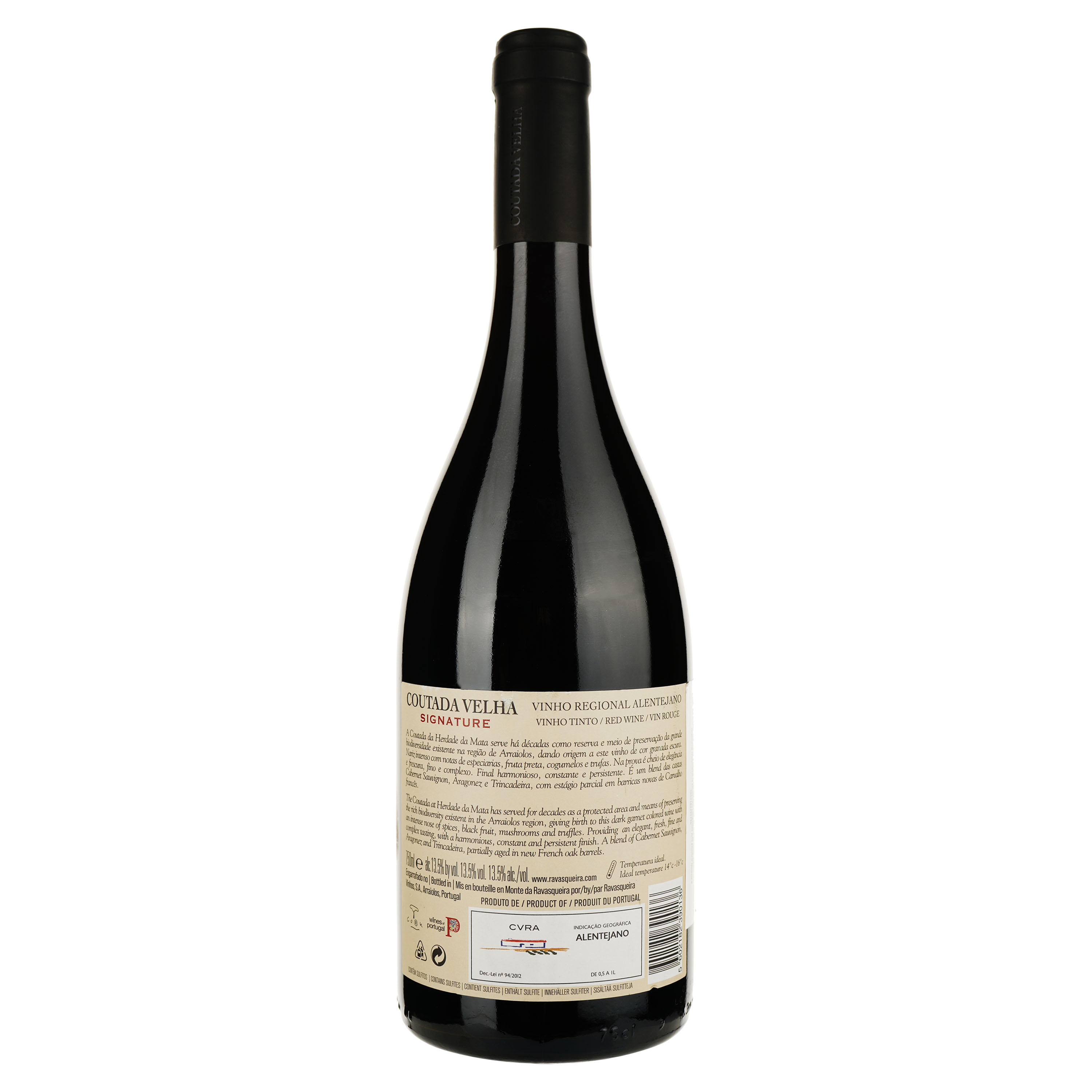 Вино Ravasqueira Coutada Velha Signature, красное, сухое, 0,75 л (137-21) - фото 2