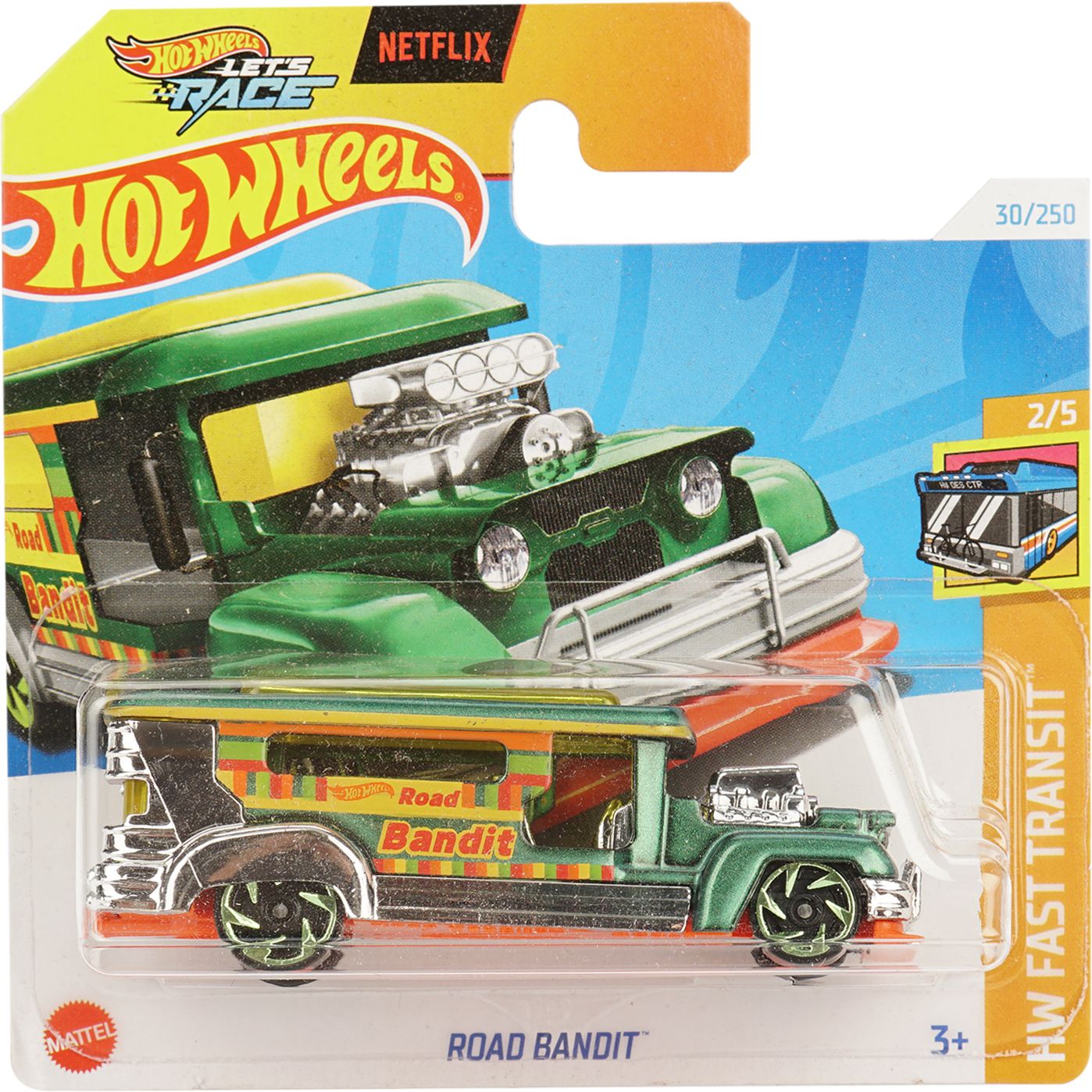 Базовая машинка Hot Wheels HW Fast Transit Road Bandit зеленая (5785) - фото 1