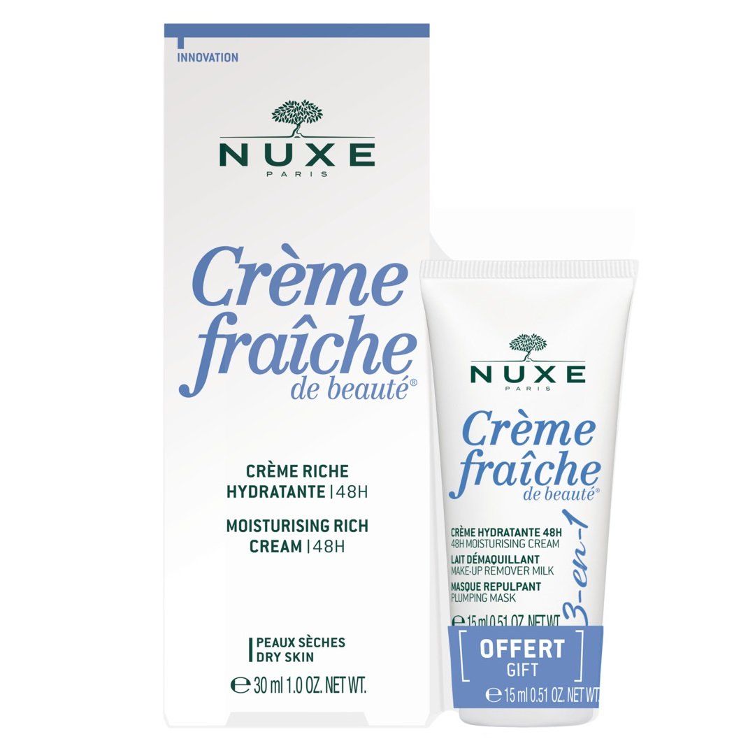 Набор Nuxe Крем Fraîche de Beauté насыщенный, 30 мл + Крем Fraîche de Beauté 3в1, 15 мл - фото 1