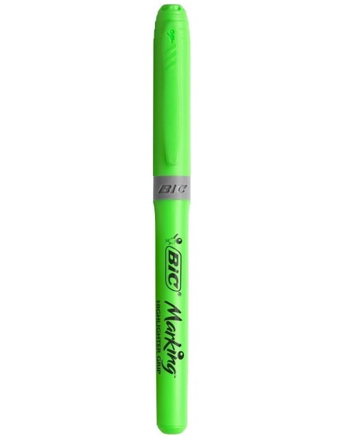 Маркер текстовый BIC Highlighter Grip, зеленый, 1 шт. (811932) - фото 1
