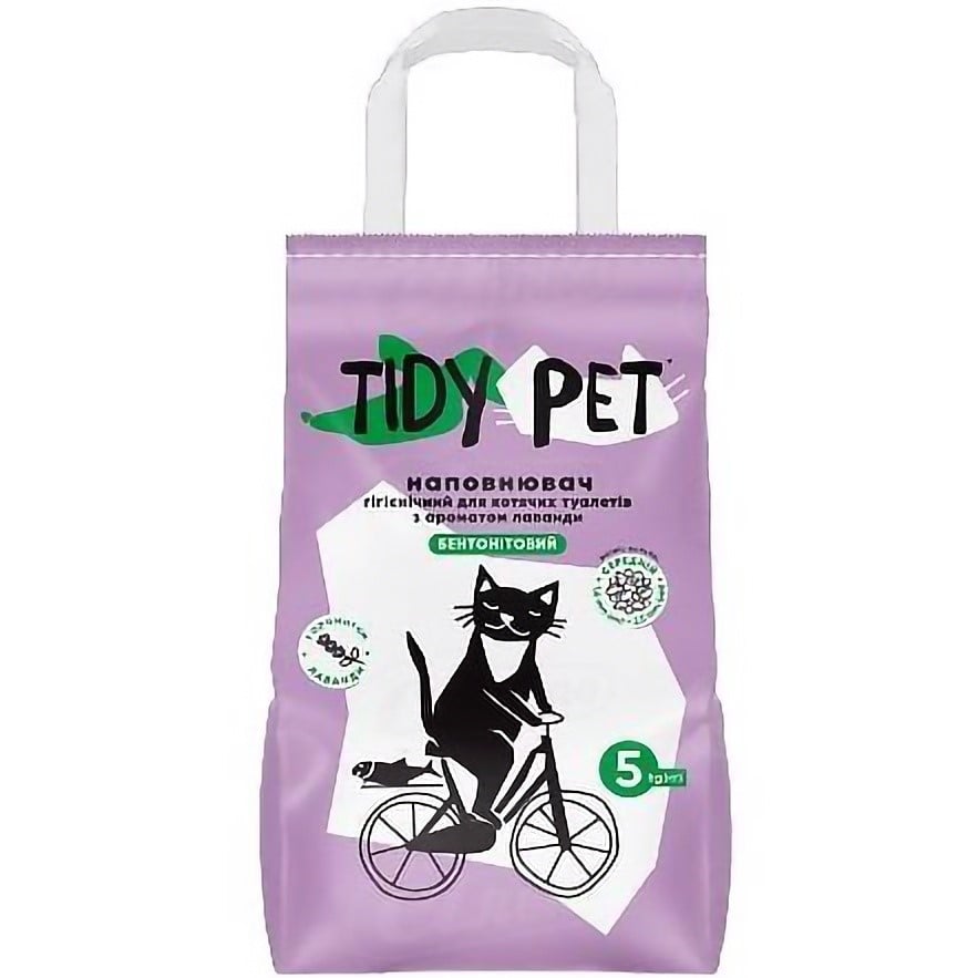 Бентонитовый наполнитель для кошачьего туалета Tidy Pet Лаванда 5 кг - фото 1