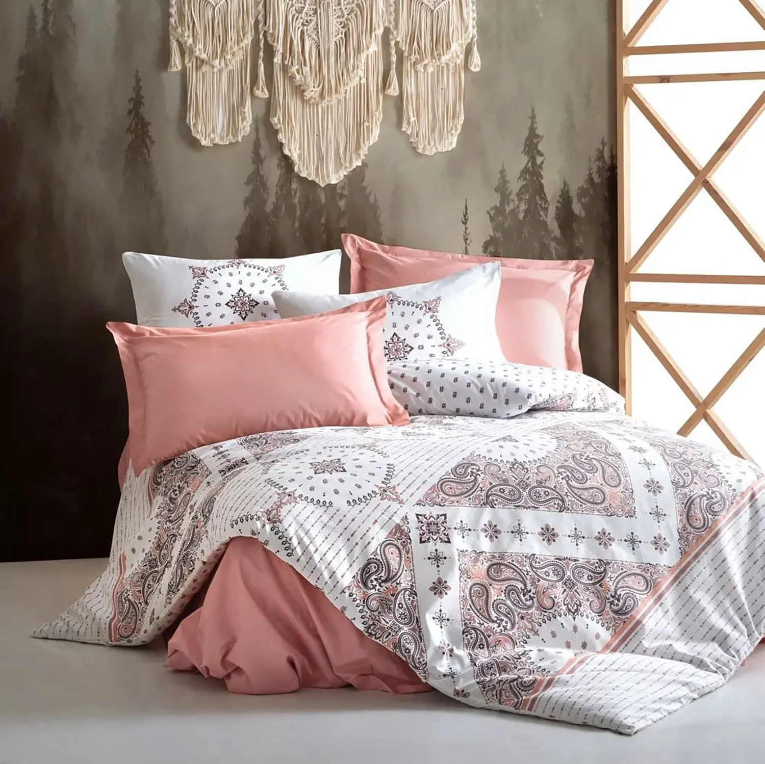 Комплект постельного белья Supretto Лепестки бело-розовый (72000002) - фото 1