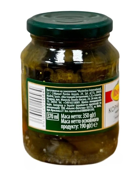 Корнішони мариновані Iberica Pickled Gherkins 3-6 см 370 мл - фото 4