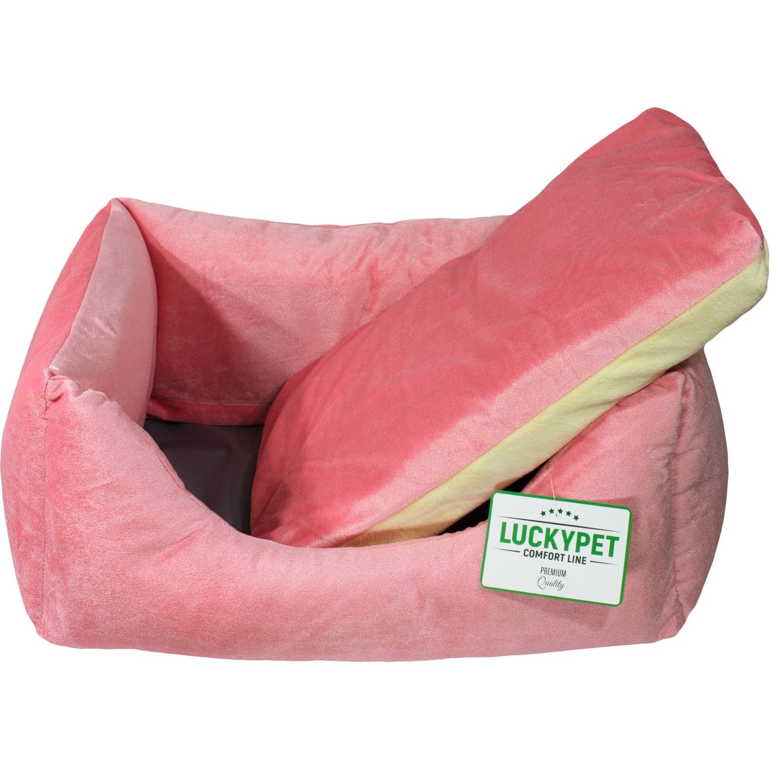 Лежак Luсky Pet Рольф №1, розово-кремовый, 40х50х22 см - фото 3