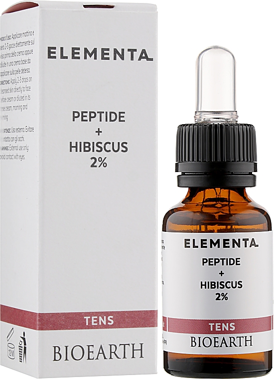 Концентрат Bioearth Elementa Tens Peptide + Hibiskus 2% 15 мл - фото 2