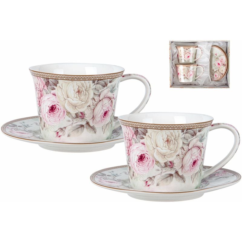 Чайний набір Lefard Англійська троянда 4 предмети рожевий (924-565) - фото 2