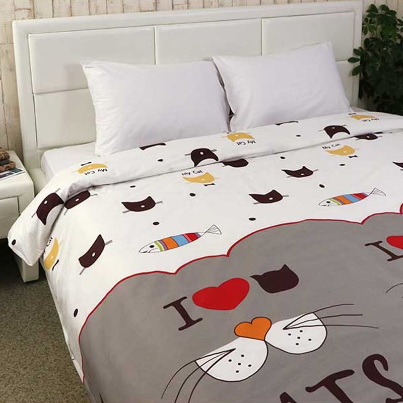 Комплект постельного белья Руно Му Cаt, семейный, сатин набивной, комбинированный (6.137К_My cat) - фото 2