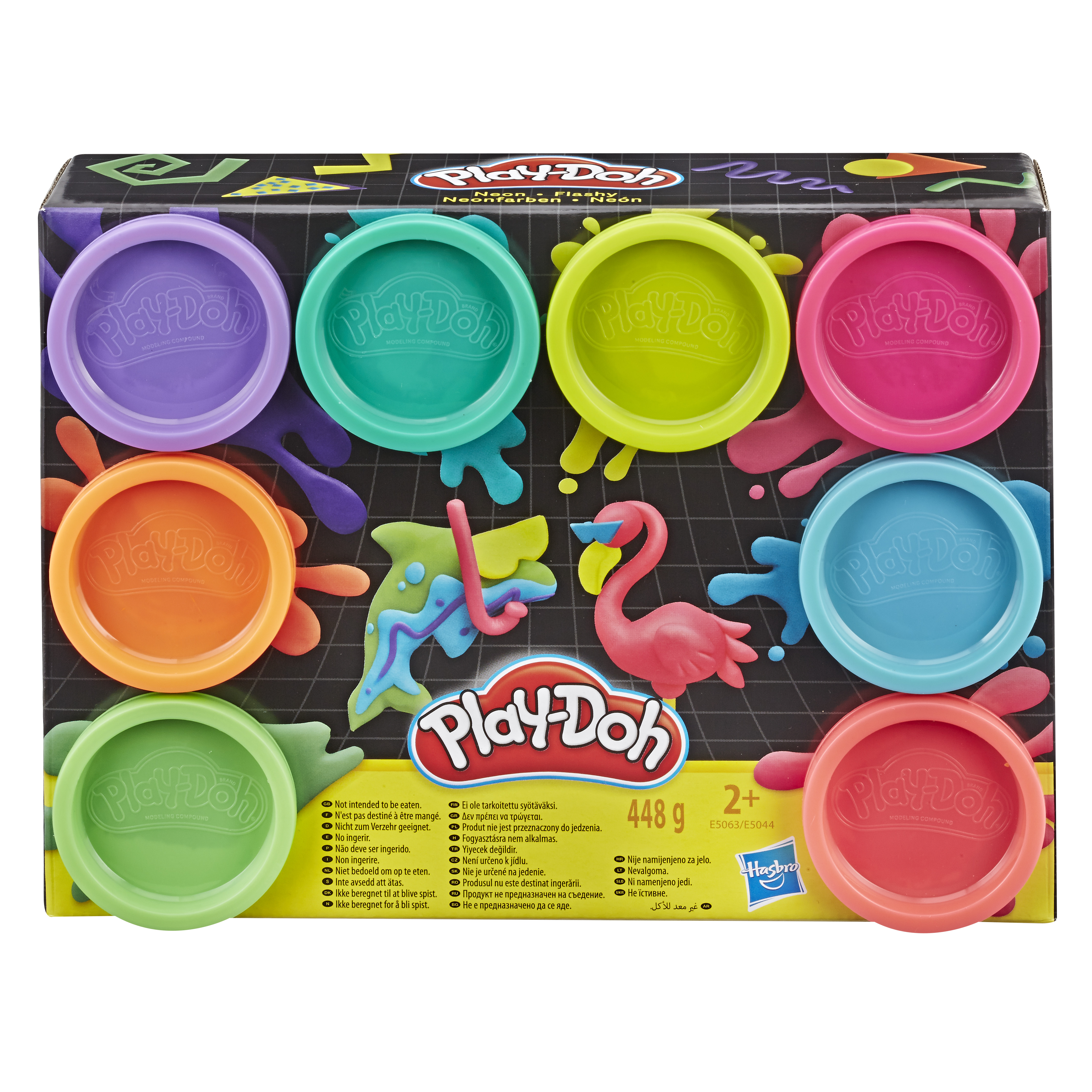 Фото - Творчість і рукоділля Play-Doh Набір маси для ліплення Hasbro , Pack Neon, 8 кольорів  (E5063)